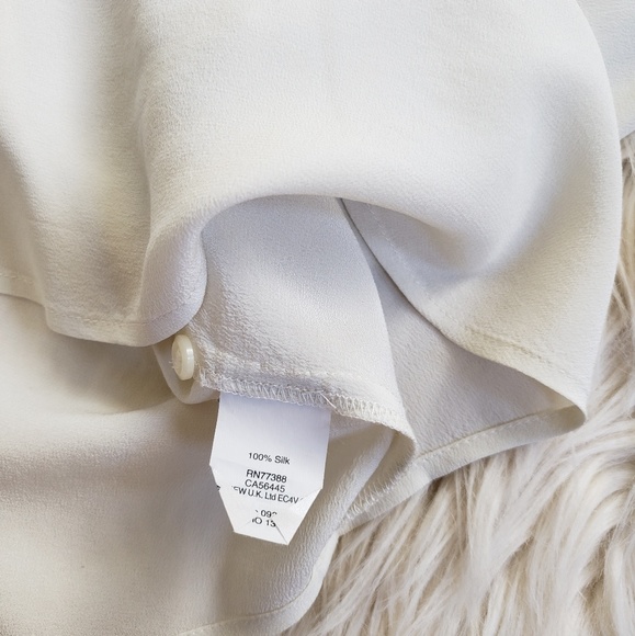 Madewell cream silk peter pan collar top XS - Picture 6 of 6